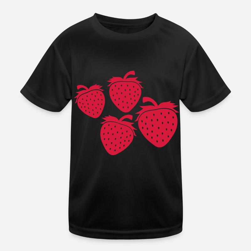 Strawberry Pattern Design Kids Functional T-Shirt