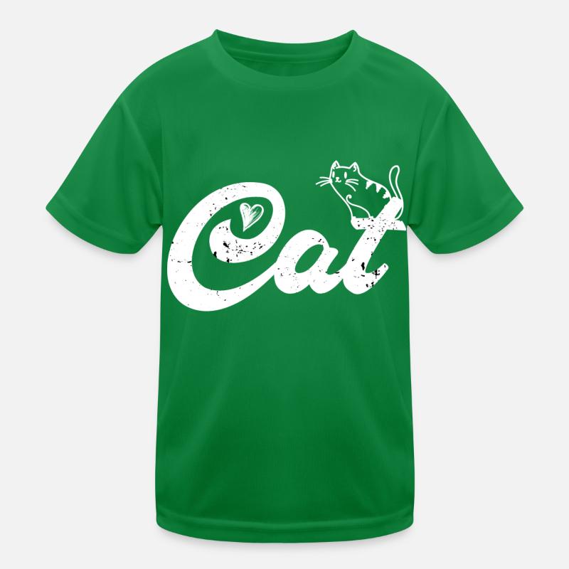 Mignon Chat Motif Chat Chat Gueule de Bois T-shirt sport Enfant