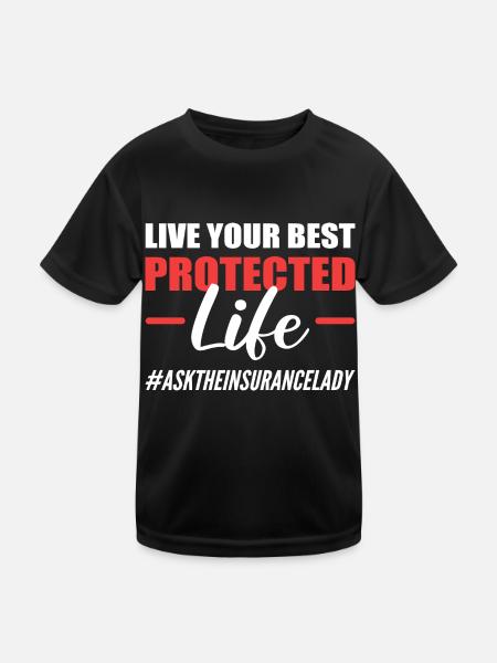 Protection of Life Sales Agent Gift - Kids Functional T-Shirt - black - Front