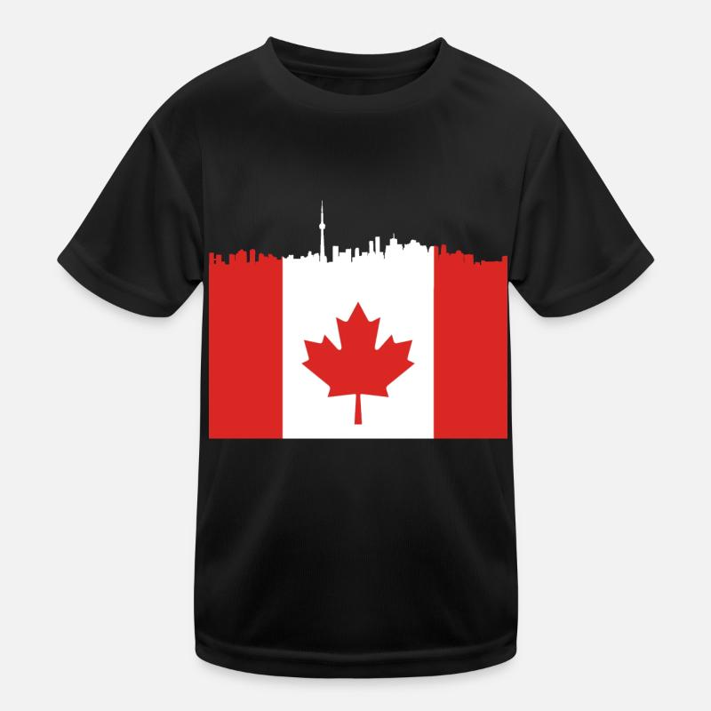 Skyline Maple Leaf kanadisch Geschenk Kinder Funktions-T-Shirt