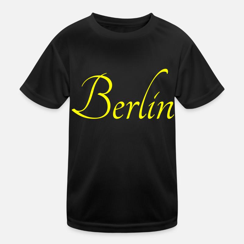 Berlin - Kinder Funktions-T-Shirt - Schwarz