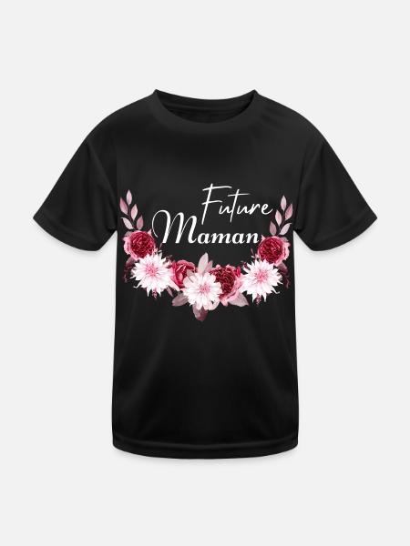 future maman idée cadeau - T-shirt sport Enfant - noir - Devant