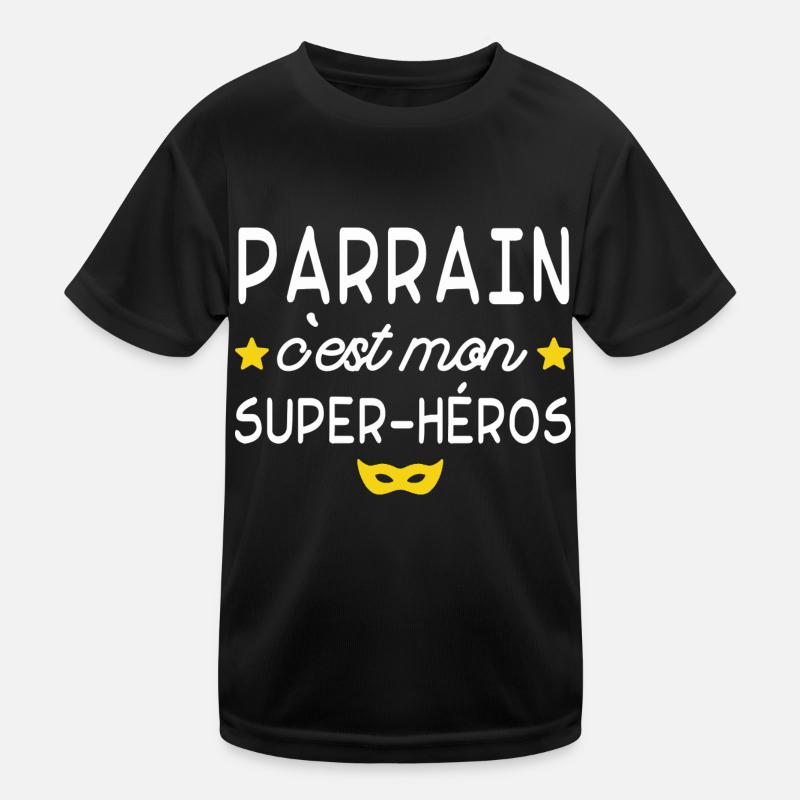 parrain mon super héros T-shirt sport Enfant