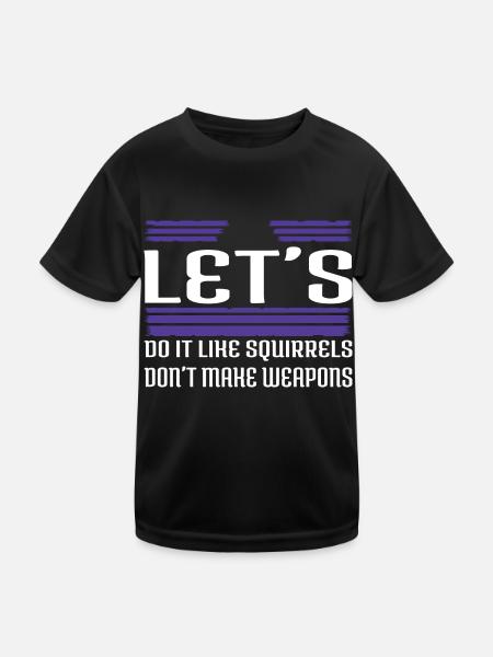 Cadeau Funky Enfant Anti Guerre Anniversaire Cadeau Idée - T-shirt sport Enfant - noir - Devant