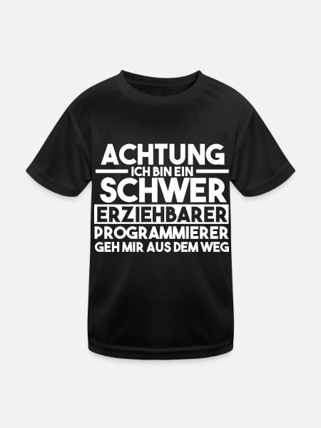 Programmieren Entwickler Coder Programmierer - Kinder Funktions-T-Shirt - Schwarz - Vorne
