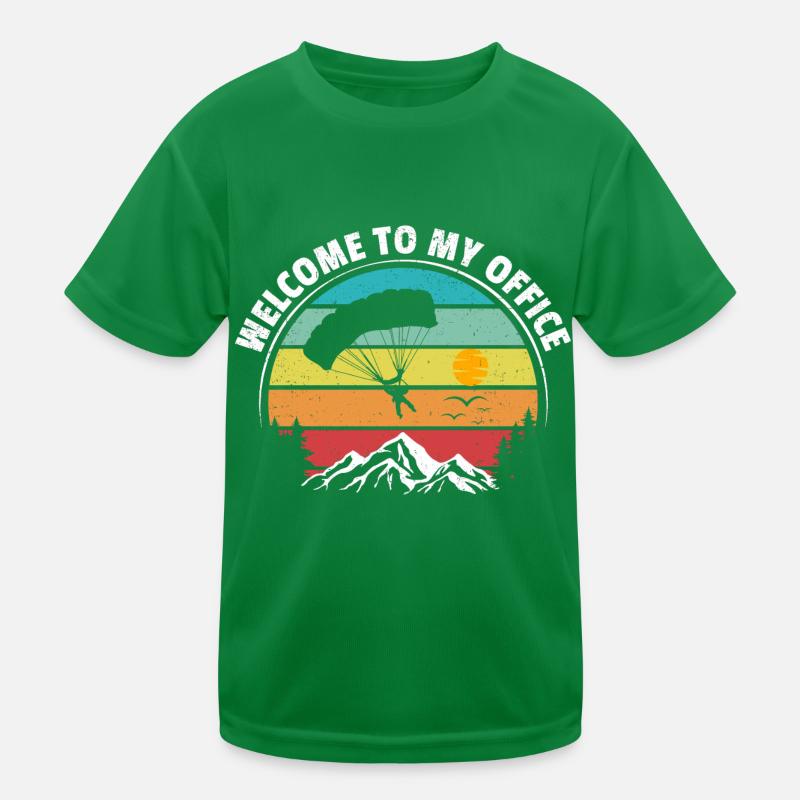 Welcome To My Office Paraglider Paragliding Parach Kinder Funktions-T-Shirt