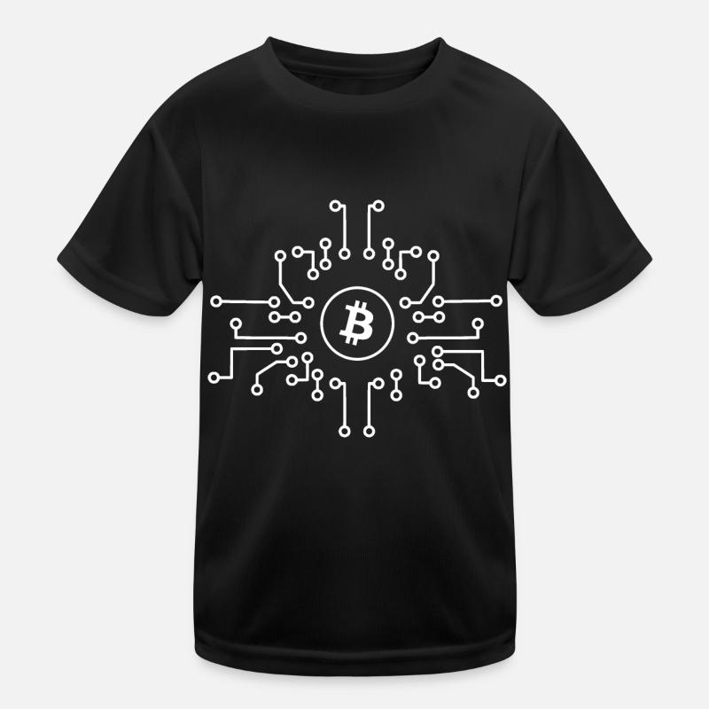 Bitcoin Blockchain - Kids Functional T-Shirt - black