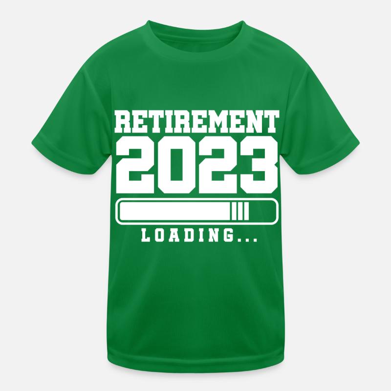 Retirement 2023 Loading Retired Retiree Pensioner Kinder Funktions-T-Shirt