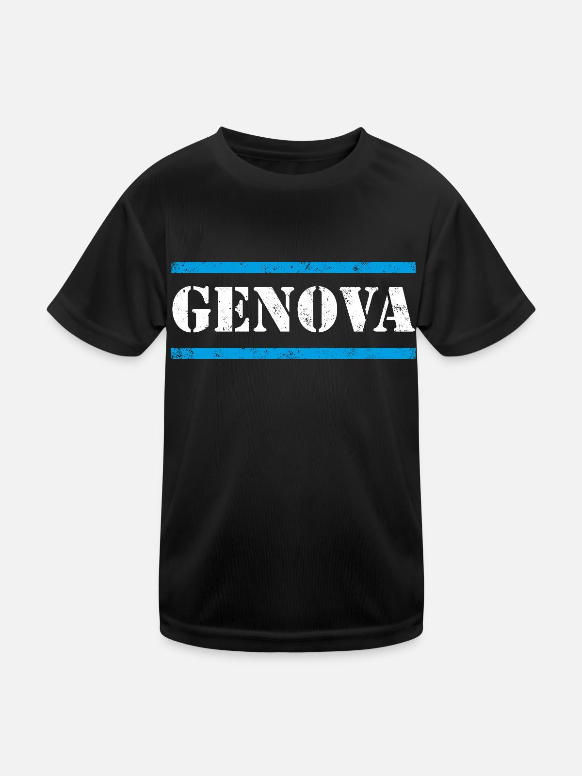 Genova - Kids Functional T-Shirt - black - Front