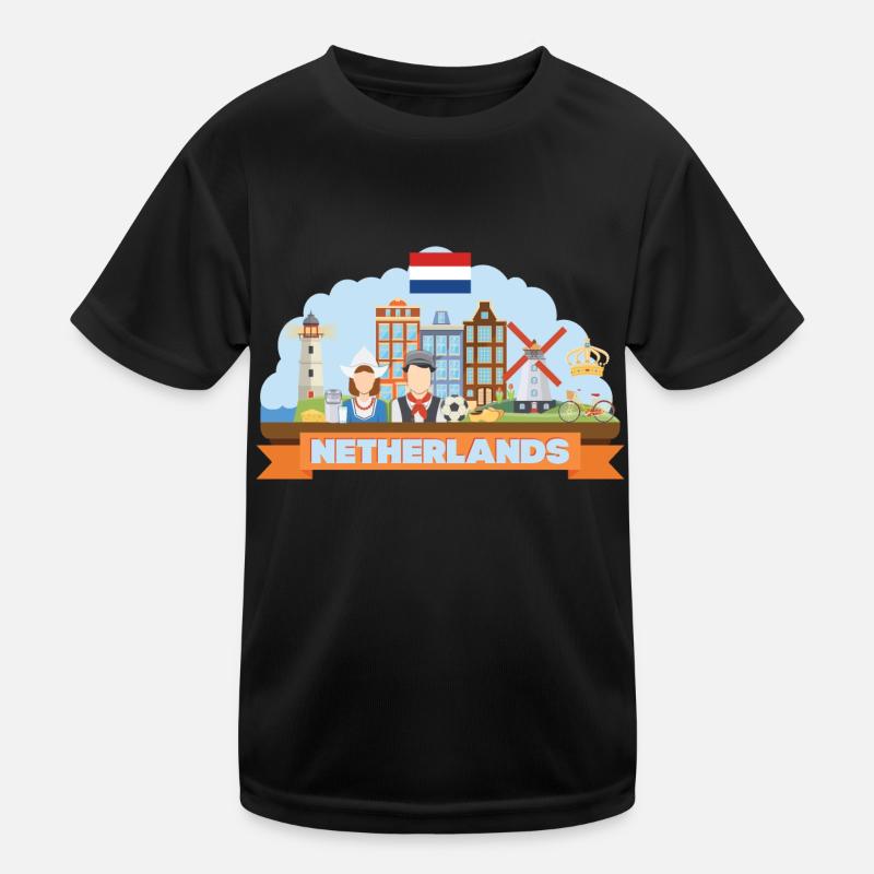 Composition de l’appartement de voyage aux Pays-Bas T-shirt sport Enfant