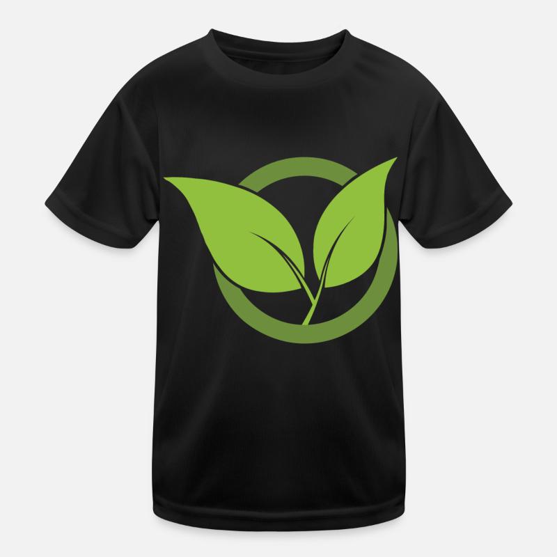 Conception d’icône de feuilles vertes pour les fiers végétaliens T-shirt sport Enfant