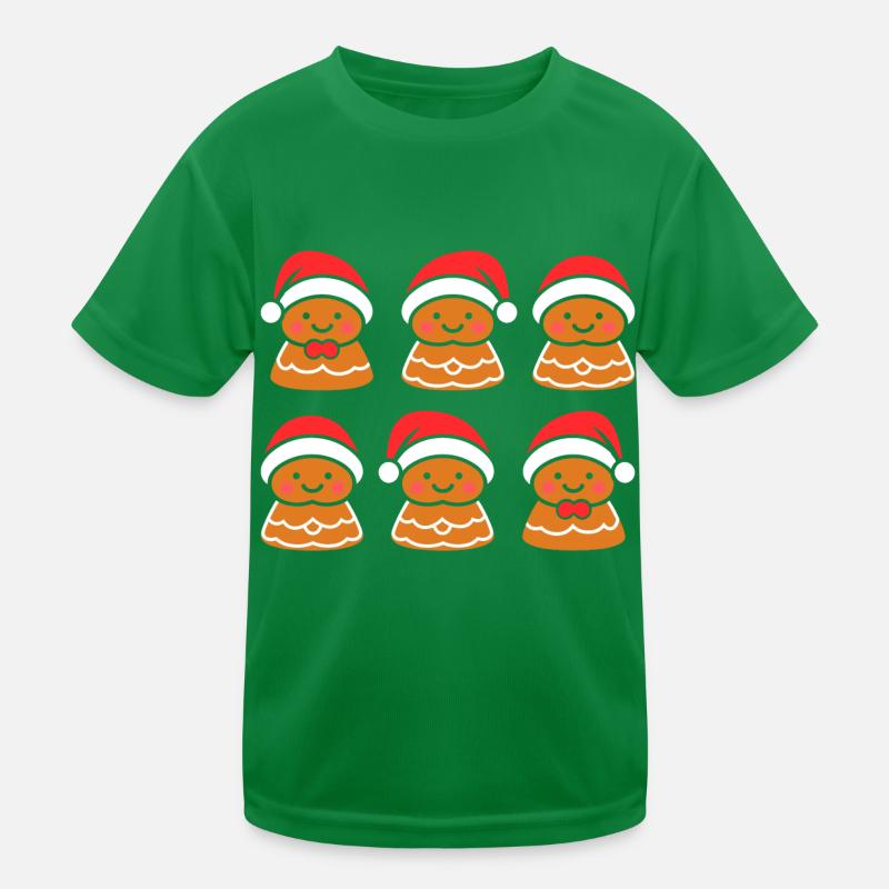Gingerbread Man Kids Functional T-Shirt