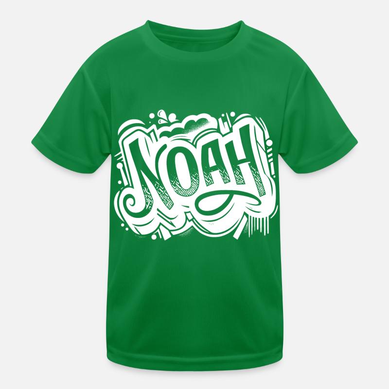 Noah Nom de famille Prénom Graffiti T-shirt sport Enfant