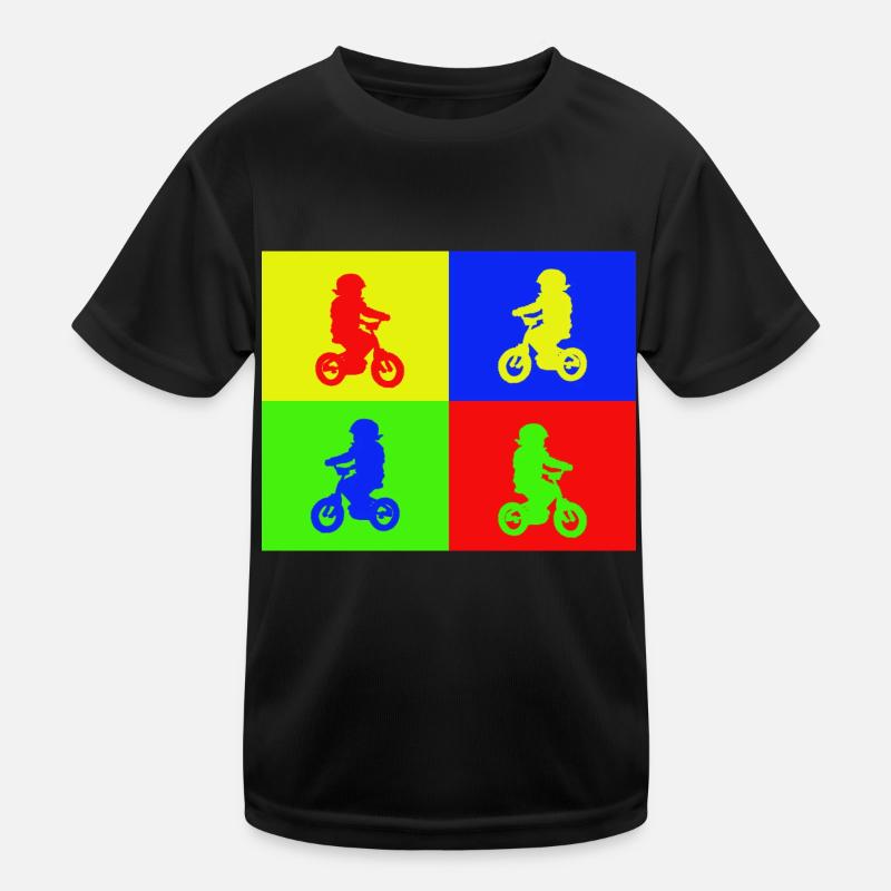 Junior Biker Pop Art Color Kinder Funktions-T-Shirt