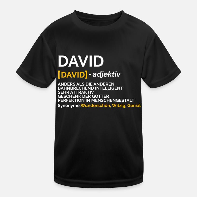 David Kinder Funktions-T-Shirt