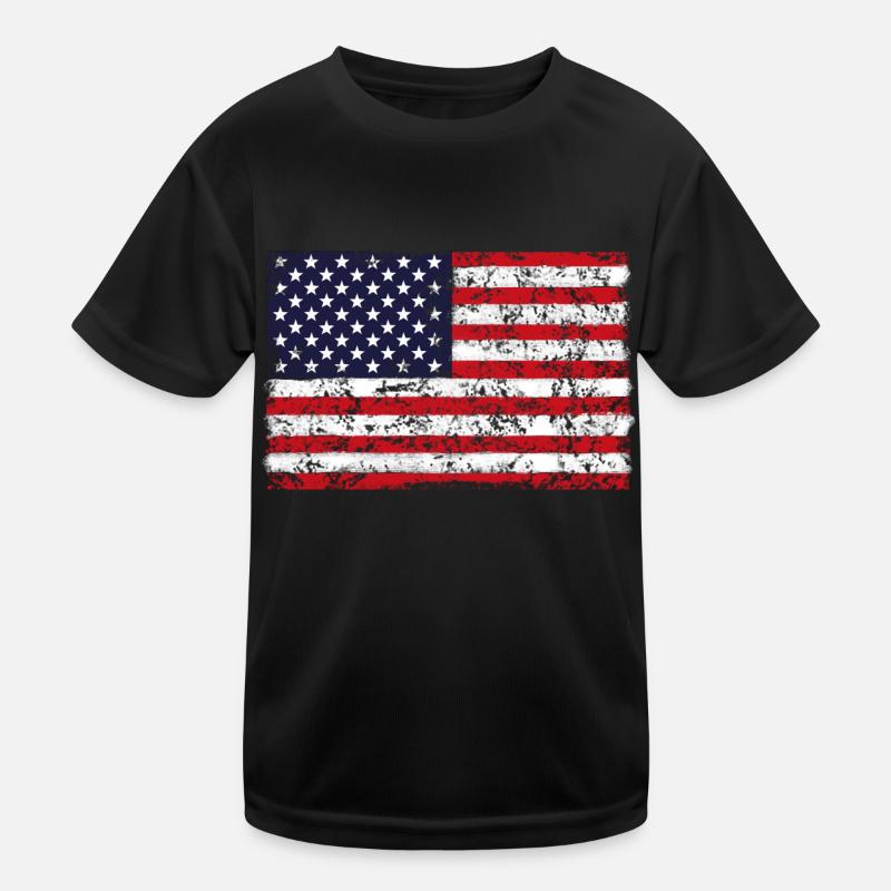 DRAPEAU DE L’AMÉRIQUE rétro T-shirt sport Enfant