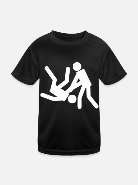 Aikido Martial Arts Gift - Kids Functional T-Shirt - black - Front