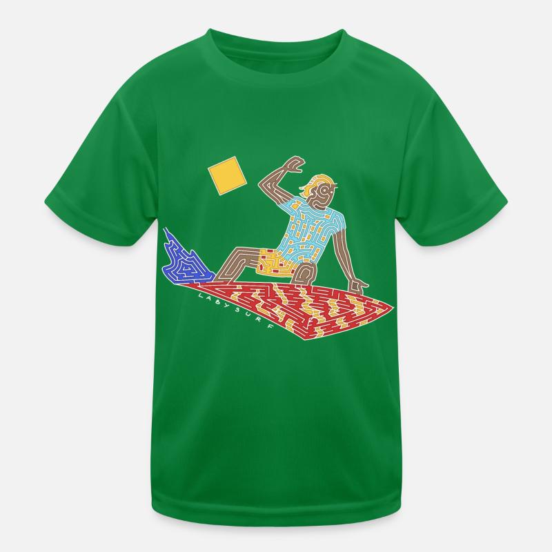 Surfer-Labyrinth Kinder Funktions-T-Shirt