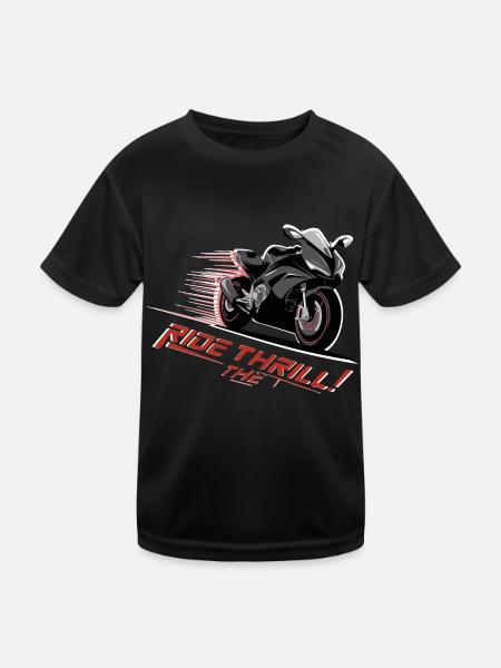 SURFEZ SUR LE FRISSON - T-shirt sport Enfant - noir - Devant