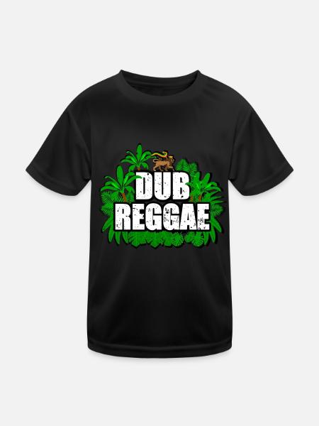 Reggae Dub - Kinder Funktions-T-Shirt - Schwarz - Vorne