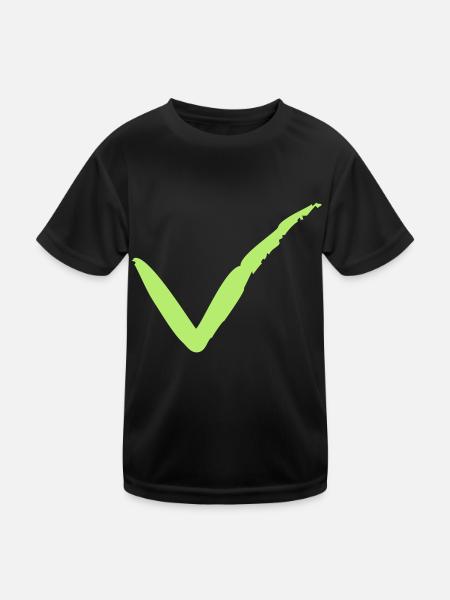 Course du crochet brosse - T-shirt sport Enfant - noir - Devant