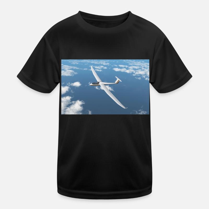 Glider above the clouds Kids Functional T-Shirt