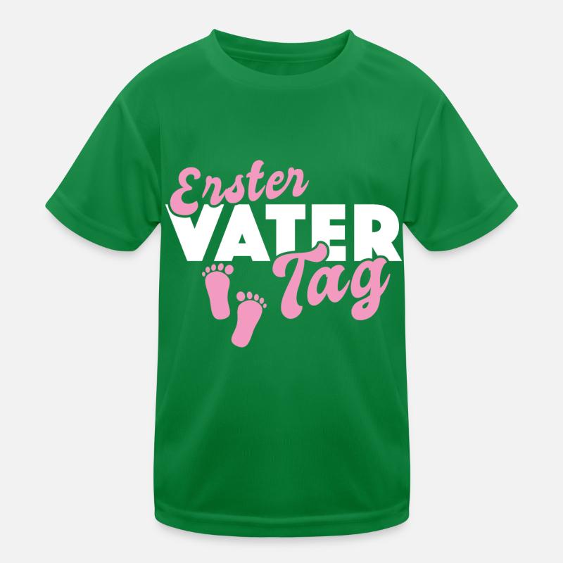 Erster Vatertag Kinder Funktions-T-Shirt