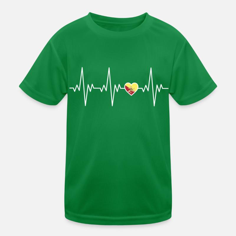 Sicily Heartbeat ECG Gift Kids Functional T-Shirt