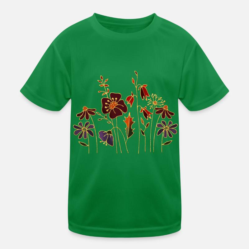 Blumen Kinder Funktions-T-Shirt
