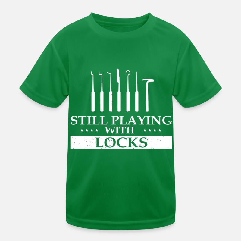 Lockpicking Experte Aufsperrdienst Schloss Papa Kinder Funktions-T-Shirt