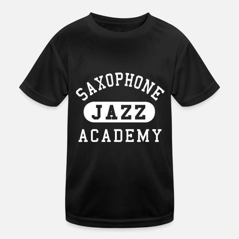 Saxophone Jazz Academy - Kids Functional T-Shirt - black