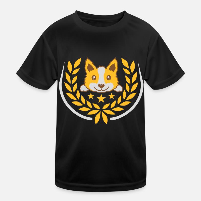 Lorbeerkranz süßer Hund Design Kinder Funktions-T-Shirt