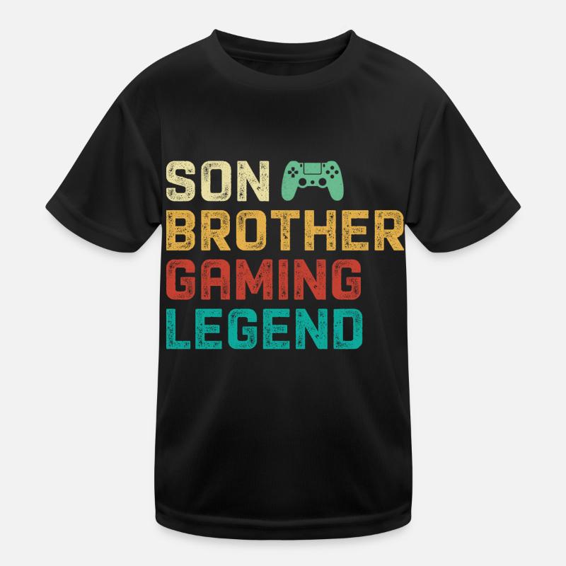 3 Son brother gaming legend Kinder Funktions-T-Shirt