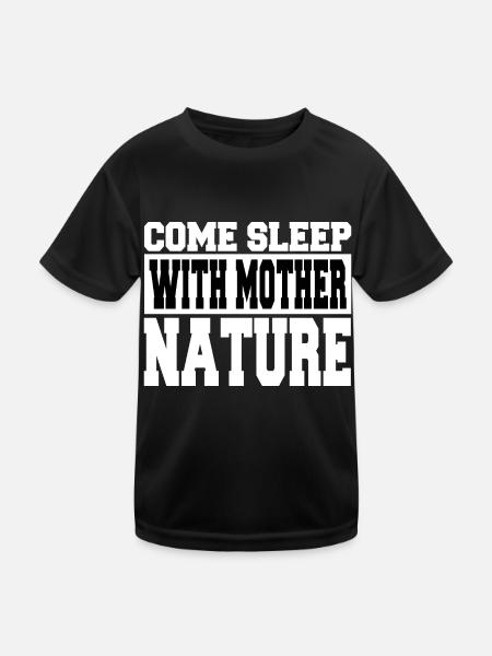 birthday camping is in tents boy scouts campsite - Kinder Funktions-T-Shirt - Schwarz - Vorne