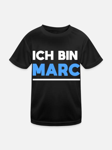 Marc Name Spruch für stolze Marcs - Kinder Funktions-T-Shirt - Schwarz - Vorne