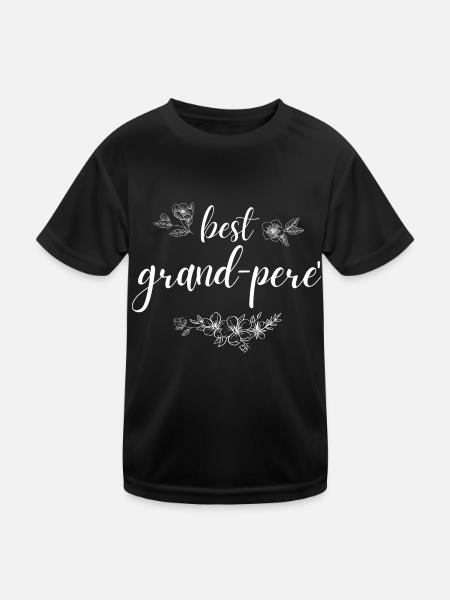Grand-pere. Grand-Pere Geschenk - Kinder Funktions-T-Shirt - Schwarz - Vorne