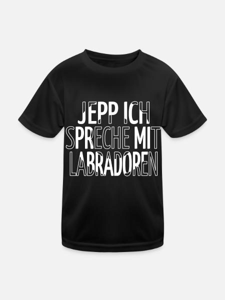 pudel terrier bachhund pfote tier - Kinder Funktions-T-Shirt - Schwarz - Vorne