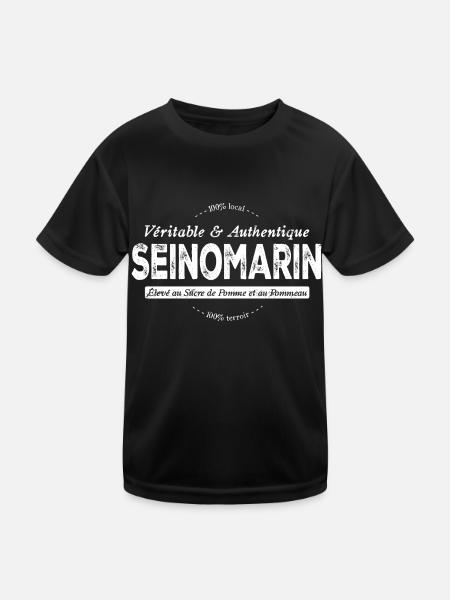 Seinomarin de Seine Maritime - T-shirt sport Enfant - noir - Devant