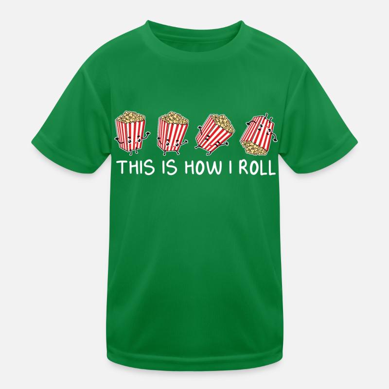 Funny This Is How I Roll Theater Cinema Snack Popc Kinder Funktions-T-Shirt