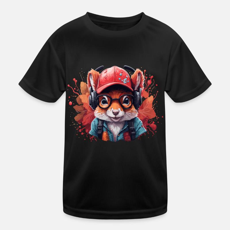 Squirrel Animal Art I Cool Cute Kids Functional T-Shirt