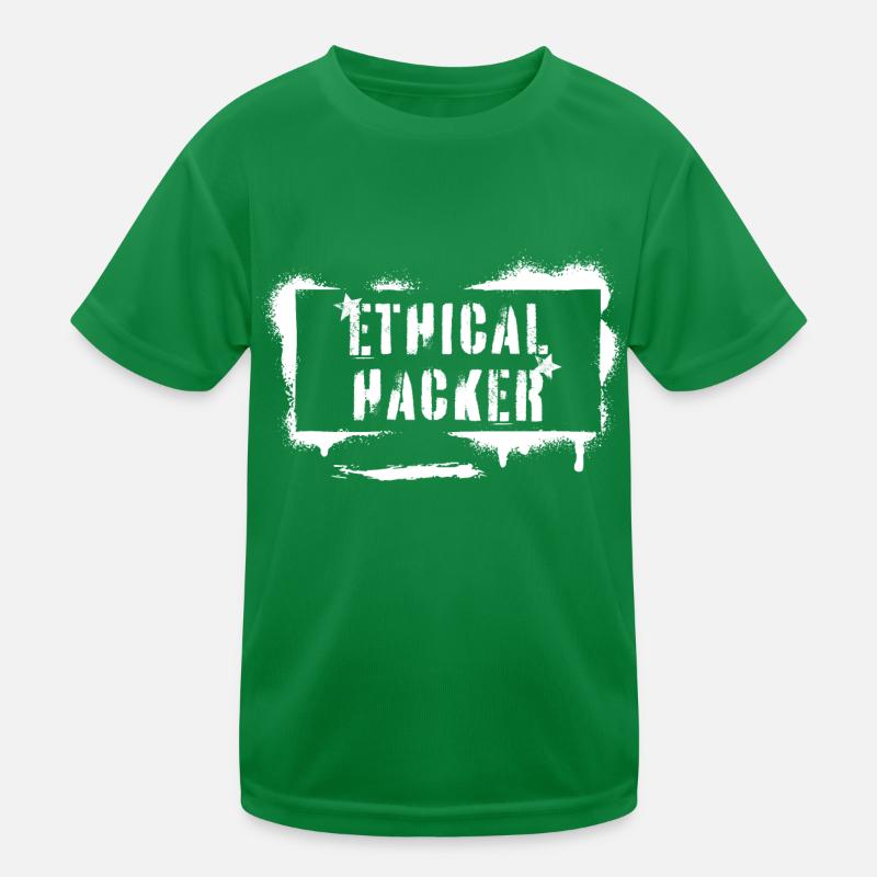 Ethical Hacker White Hat Cyber Security Kids Functional T-Shirt