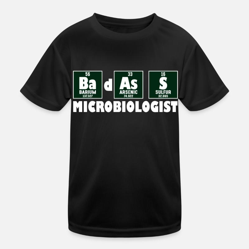 Lustiger Primärelement-Badass-Mikrobiologe Kinder Funktions-T-Shirt