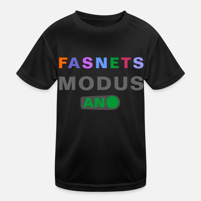 FASNETSMODUS - Kinder Funktions-T-Shirt - Schwarz