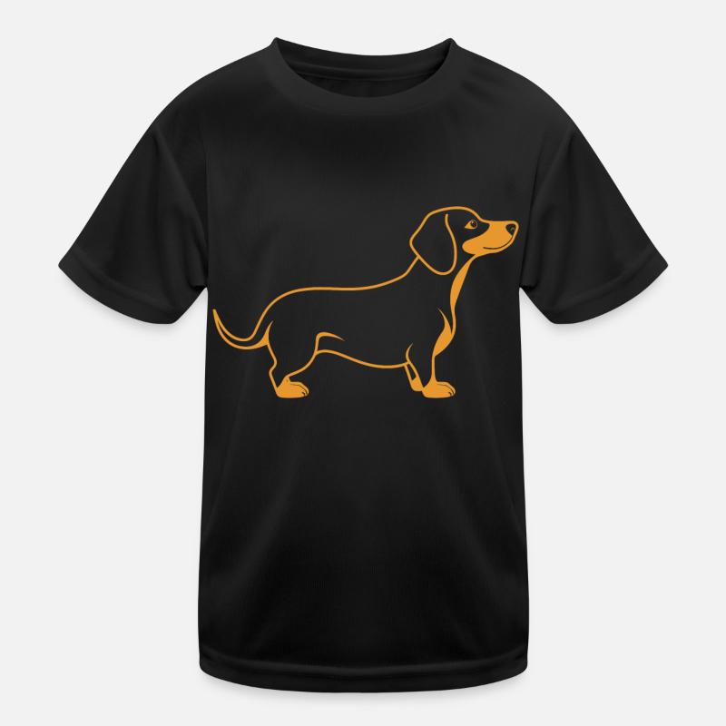 Dackel Kinder Funktions-T-Shirt