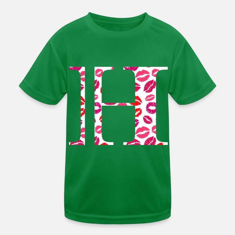 Buchstabe h Küsse Kinder Funktions-T-Shirt