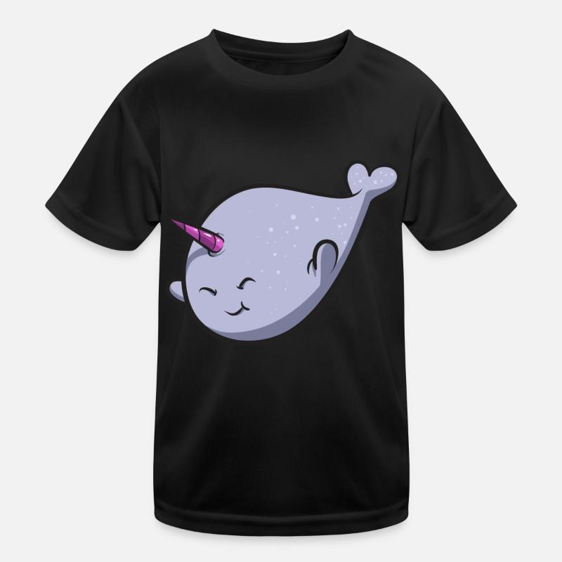 Narwal Einhornwal Kinder Funktions-T-Shirt