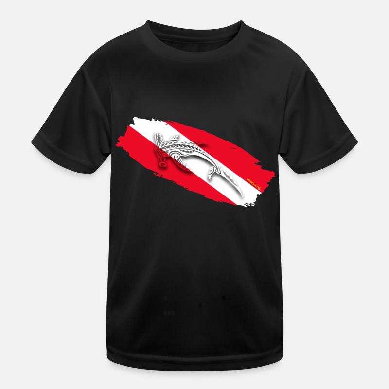 Shark Diving Kids Functional T-Shirt