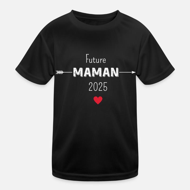 Werdende Mama 2025 Kinder Funktions-T-Shirt
