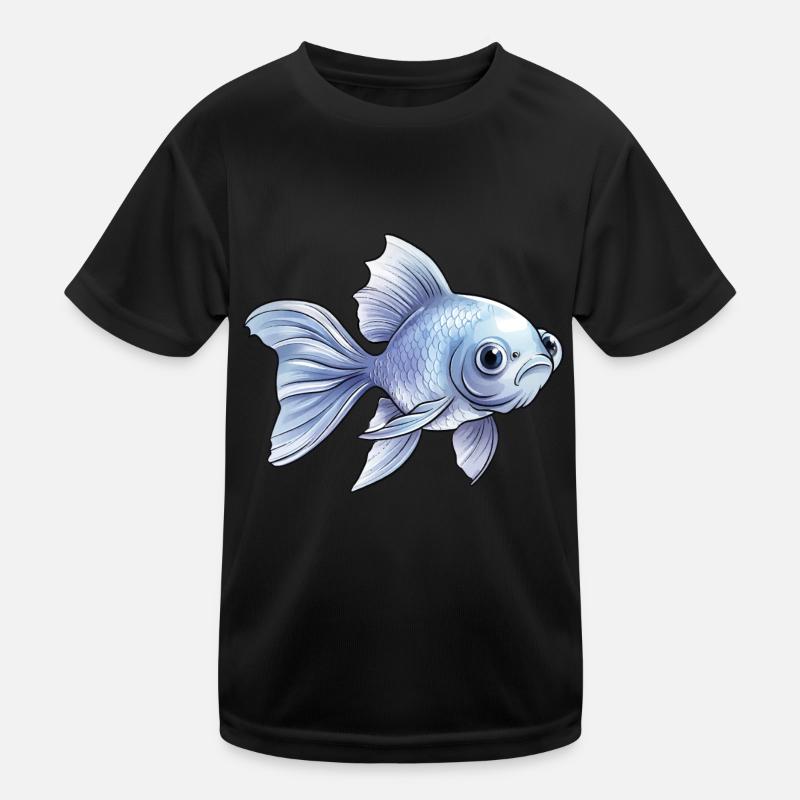 Blue Veiltail Goldfish Kids Functional T-Shirt