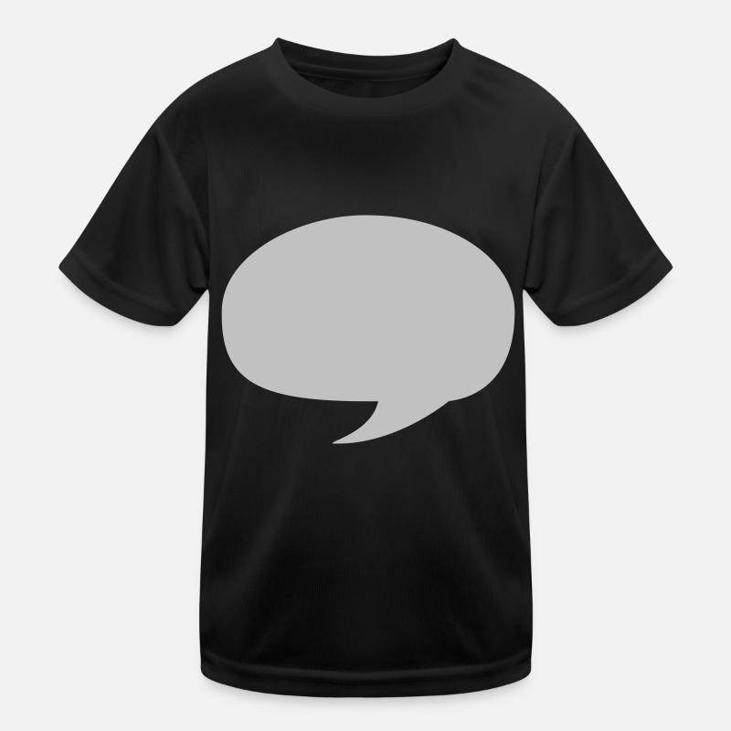 Speech bubble - Kids Functional T-Shirt - black